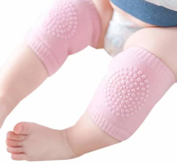 Manogyam 1 Pairs Baby Knee Pads for Crawling, Anti-Slip Padded Stretchable Elastic Cotton Soft Breathable Comfortable Knee Cap Elbow Safety Protector,Multicolor Mutlicolor Baby Knee Pads