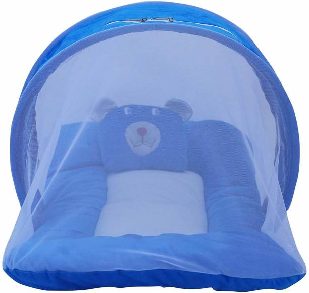 Hanu Enterprises Nylon Infants Washable BABY MATTRESS WITH MASQUITO NET Mosquito Net