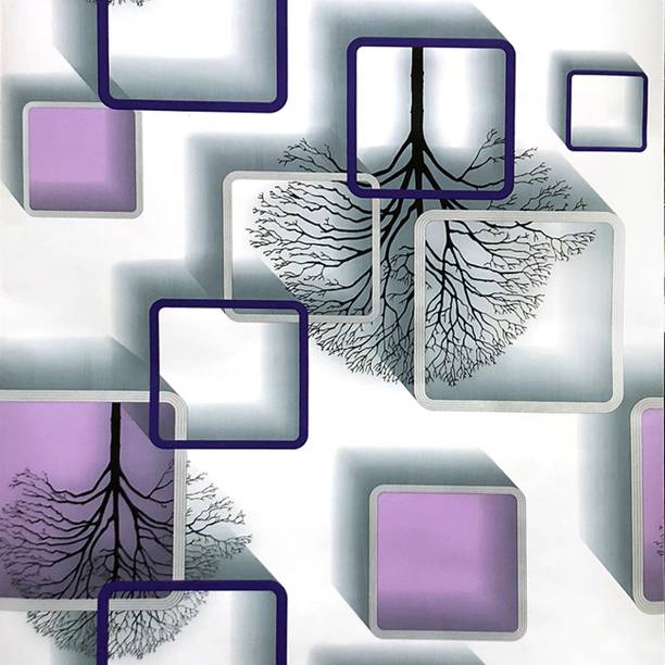 Wow Interiors 200 cm Happy Winter Trees and Frames Home DIY Self Adhesive Removable Sticker
