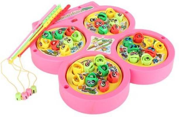 VRUX Fish Catching Game Toy with Magnetic Fishing Rods Party & Fun Games Board Game Party & Fun Games Board Game