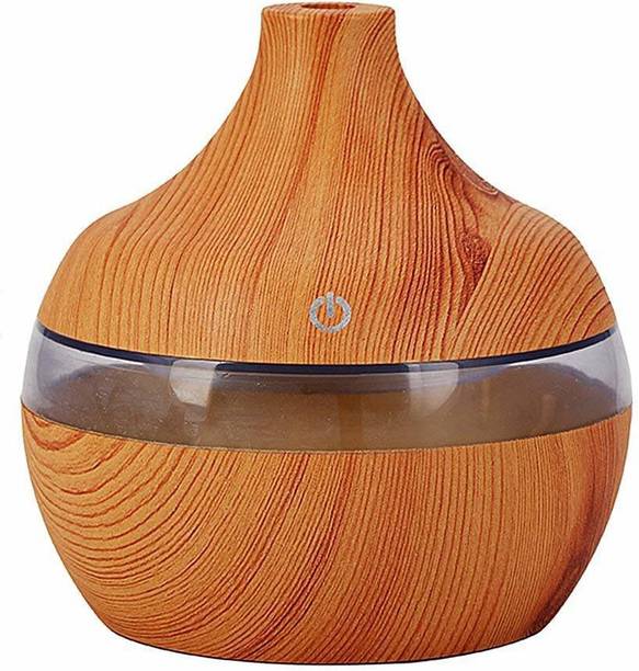 curve creation Room Medium wooden humidifier Ultrasonic Home Aroma 7-Colored LED Humidifier Wooden Pattern Indoor Air Diffuser Purifier Atomizer Humidifier