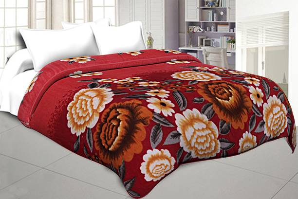 Deeksha Abstract Double Mink Blanket for  Heavy Winter