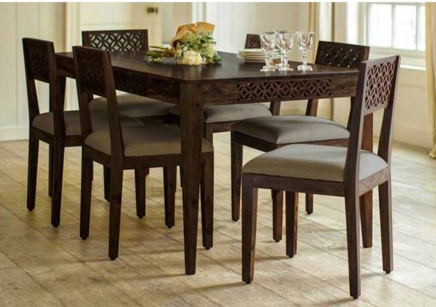 DriftingWood Dining Table 6 Seater|Six Seater Dining Table with Chairs|Dining Room Sets Solid Wood 6 Seater Dining Set