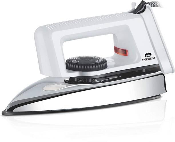 EVEREST Popular 750 Watts Light Weight 750 W Dry Iron White / Silver