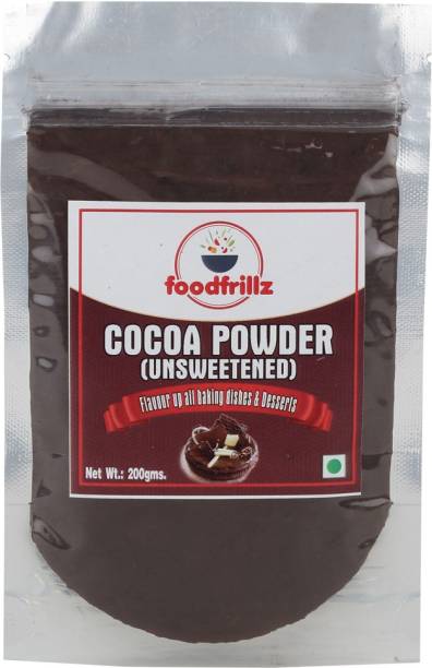 foodfrillz Premium quality Cocoa Powder (dark and unsweetened) 200 g Cocoa Powder