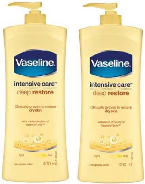 Vaseline Intensive Care Deep Restore Body Lotion 400ml pack of 2