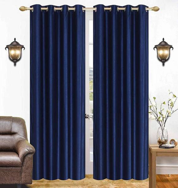 Styletex 215 cm (7 ft) Polyester Semi Transparent Door Curtain (Pack Of 2)