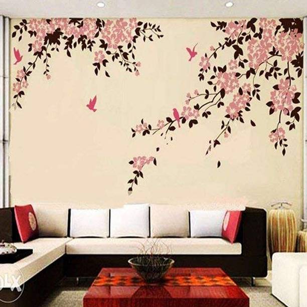 UD Unique Decor Tree for All Season Reusable Wall Stencil Plastic Sheet (72x70 and 36 X 64 Inches) Wall Decor_32 Spring Season Stencil