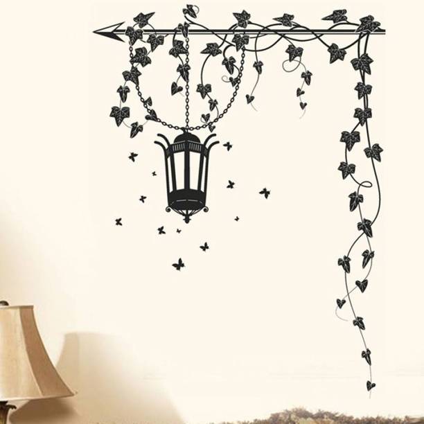 Aquire 90 cm Hanging Lamp and Vines Black 5785 Self Adhesive Sticker