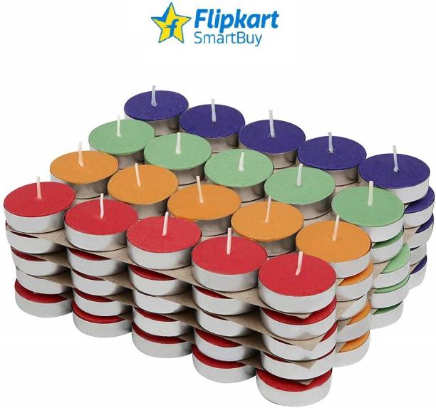 Flipkart SmartBuy Multicolor Tealight Set Of 50 Candles (3-4Hrs Burn Time) Candle