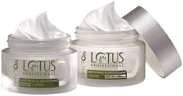 LOTUS Professional Combo Phyto-Rx Whitening & Brightening Creme SPF 25 PA+++ (50g) & Night Crème (50g)