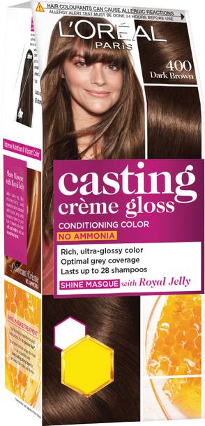 L'Oréal Paris Casting Creme Gloss Hair Color Small Pack , 400 Dark Brown