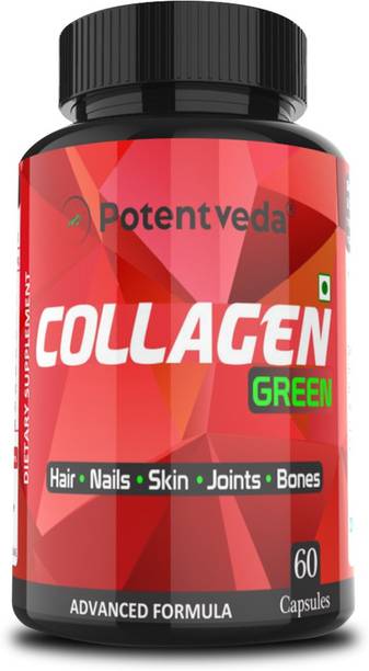 Potentveda Vegetarian Collagen support Formula 60 capsules Supplement