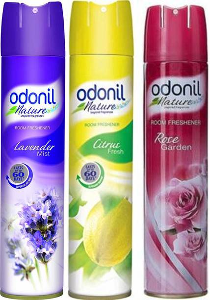 Odonil Lavender, Citrus, Rose Spray Room freshener (Pack of 3)