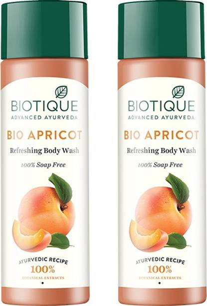BIOTIQUE Bio Apricot Refreshing Body Wash 380ml (Pack of 2)