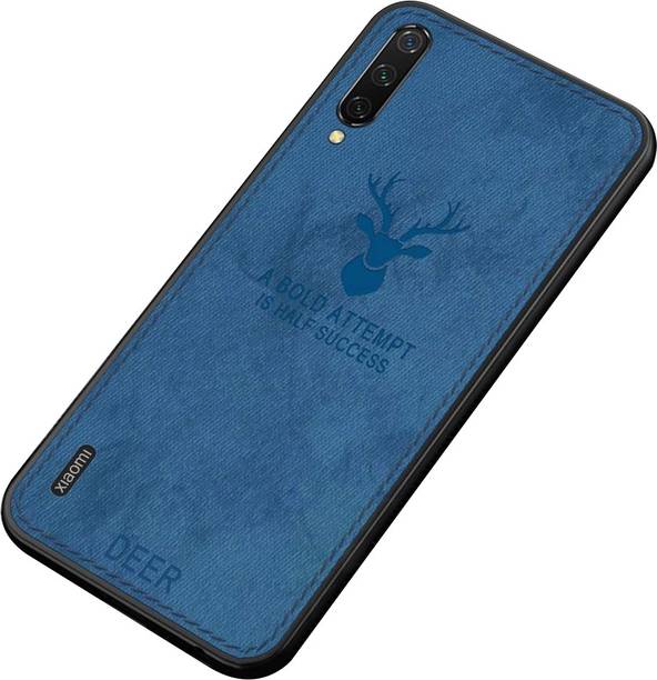 MOBILOVE Back Cover for Mi Redmi A3 | Deer Pattern Cloth Texture Leather Finish Soft Fabric Case