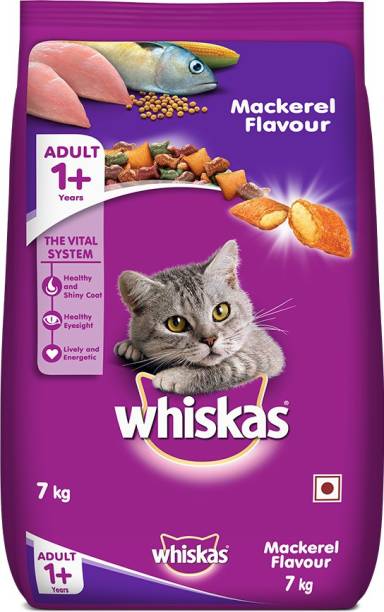 Whiskas (+1 Year) Mackeral 7 kg Dry Adult Cat Food