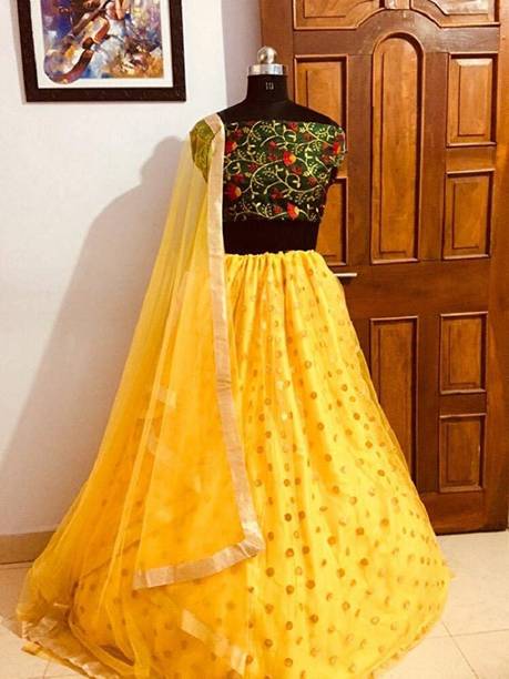 NplashFashion Self Design Semi Stitched Lehenga Choli - Image 2