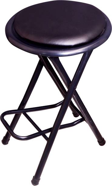IYB 21-Inch Seating Height Stool with Footrest for Kitchen,Office or Showroom(Black) Metal Bar Chair
