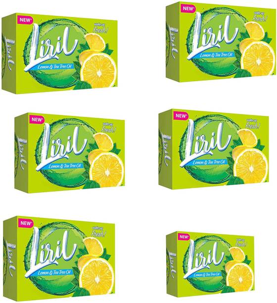 Liril 6 लेमन और टी ट्री ऑइल साबुन 125*12