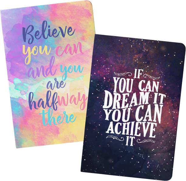 Lauret Blanc Combo Ruled Notebook Diaries Journal- A5, 160 ruled pages each, 80 GSM. Pack of 2. A5 Diary Ruled 160 Pages