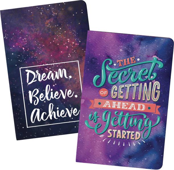 Lauret Blanc Combo Ruled Notebook Diaries Journal- A5, 160 ruled pages each, 80 GSM. Pack of 2. A5 Diary Ruled 160 Pages