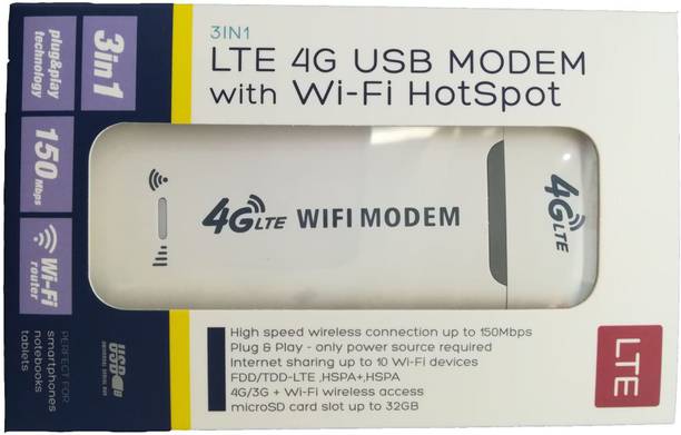 Singtronics High Speed 150 mbps Wifi MicroSD 4G/LTE/3G Wi-Fi Dongle Data Card