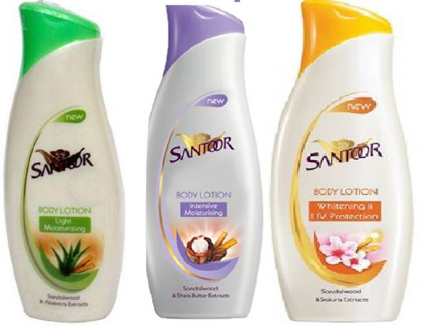 Santoor Body Lotion Whitening & UV Protection With Sandalwood & Sakura