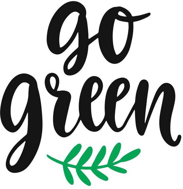 black go green sticker poster|save earth|save nature|globar warming|multicolor Paper Print