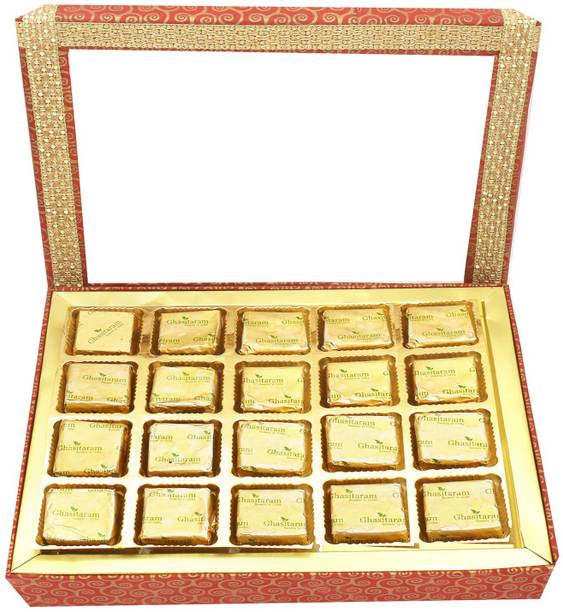 Ghasitaram Gifts Sweets-20 pcs Mewa Bites Hamper Box Box