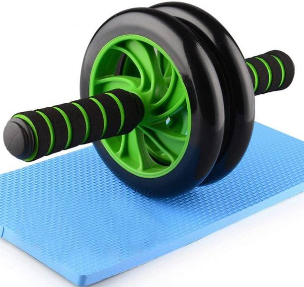 Manogyam Double-wheeled dominal Cross-fit Gym Equipment for Body Building Fitness Ab Exerciser