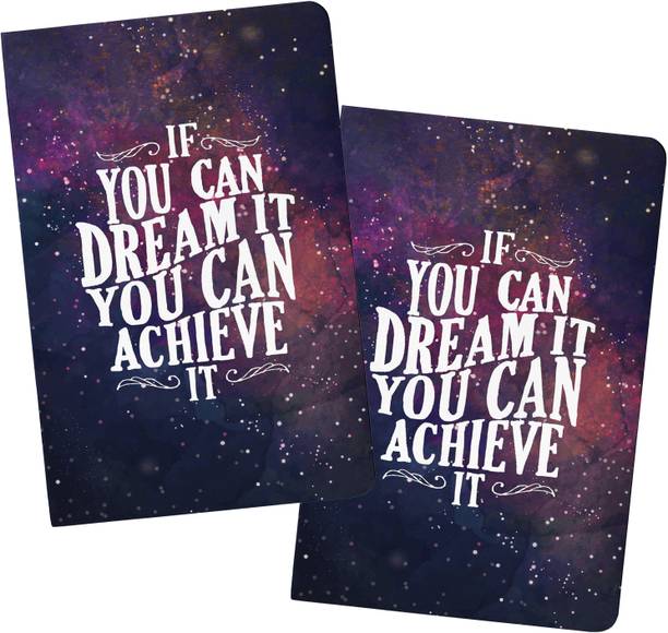 Lauret Blanc Combo Ruled Notebook Diaries Journal- A5 Size, 160 ruled pages each, 80 GSM. Pack of 2. A5 Diary Ruled 160 Pages