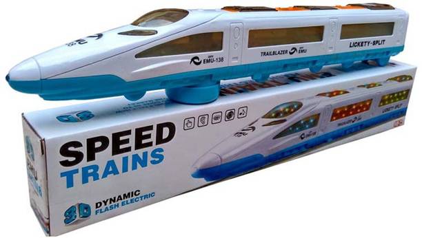 Toysale Bump and Go Speed Train with Light & Music / Metro Train Toy for Kids/ Bullet Train for Kids