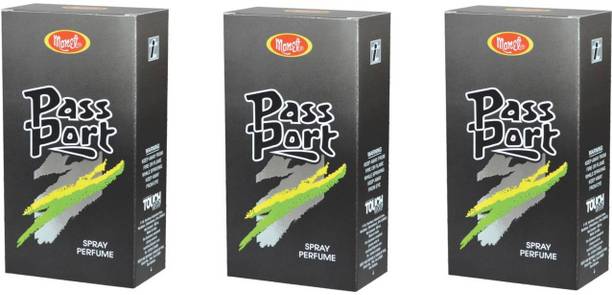 MONET passport black ,30 ml each Eau de Parfum  -  90 ml