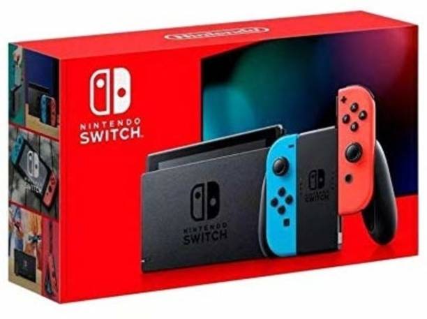 NINTENDO Switch with neon red and neon blue Joy?Con - V...