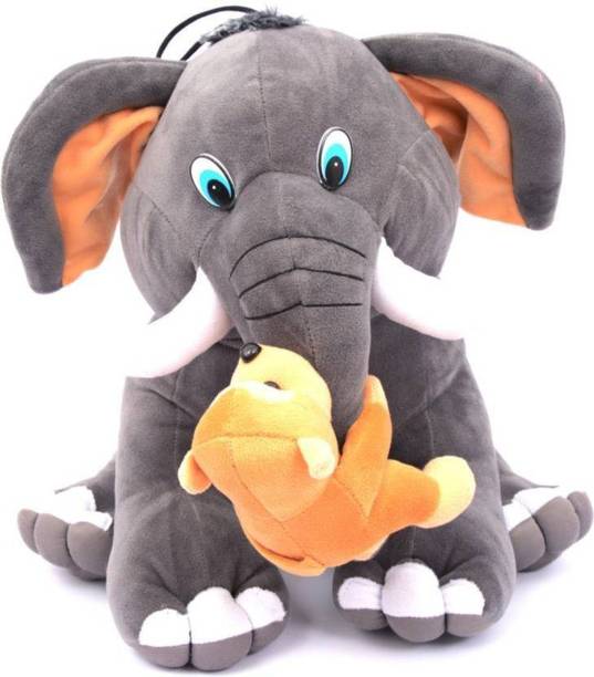 Lata Elephant And Naughty Monkey  - 38 cm