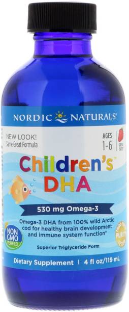 Nordic Naturals Children's DHA, Strawberry, 4 fl oz (119 ml) Strawberry Flavored Oil