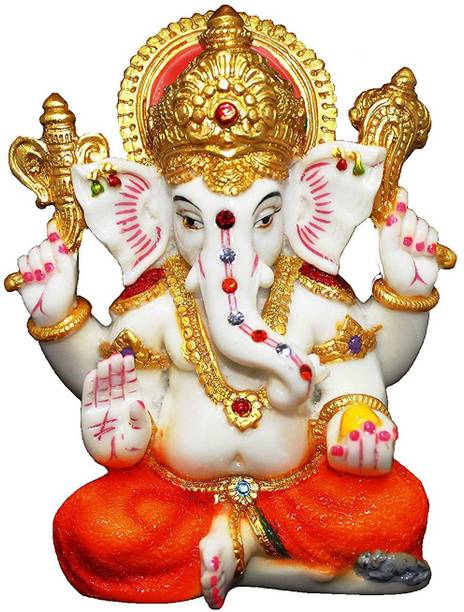 S A Gifts Sai Amrut Vakratund Ganesha Hindu God Best Beautiful Murti Decorative Showpiece  -  12 cm