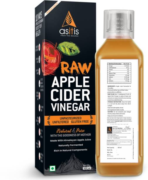 AS-IT-IS Nutrition Raw Apple Cider Vinegar with mother 500 ml Vinegar