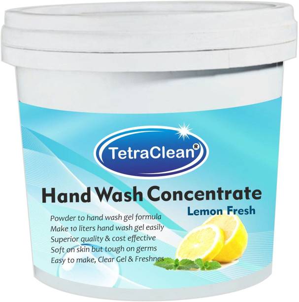 TetraClean Hand Wash Concentrate Powder for Hand Wash Gel in Lemon Fresh Hand Wash Bottle