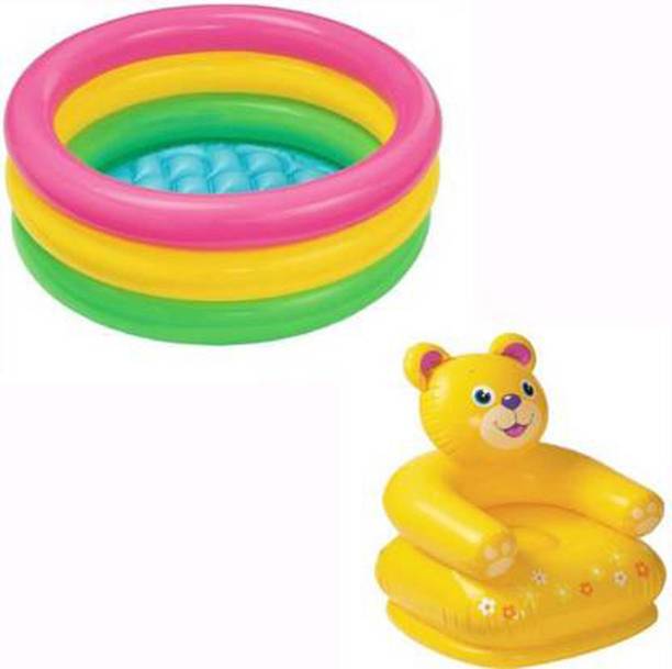 Kanani 2 Feet Bath Tube With Teddy Chair Inflatable Chair Bath Toy