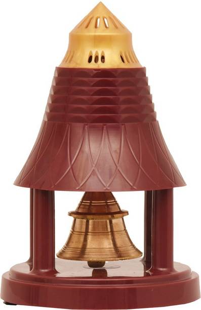 R&R Spirituals - Automatic Pooja Bell for Temple with stand - Electric Puja Ghanti/Ghanta - Brass Pooja Bell