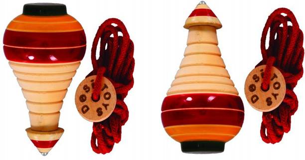 Desi Toys DesiToys Nail Bottom Spinning top, Lattu Pack of 2