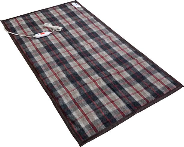 warmzzz Checkered Single Electric Blanket for Heavy Wi...