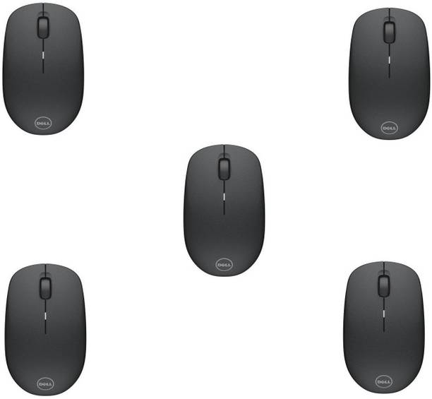 DELL WM126 Wireless Optical Mouse (USB, Black) (Pack of 5) Wireless Ambidextrous Optical Mouse