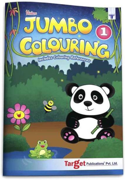 Blossom Jumbo Creative Colouring Book For Kids | 3 To 5 Years Old | Best Gift To Children For Drawing, Coloring And Painting With Colour Reference Guide | A3 Size