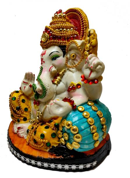 VA Retain Ganesha Idol for Home Mandir Decorative Showpiece  -  20 cm