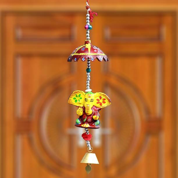 Flipkart SmartBuy Handcrafted Decorative Lord Ganesha Wall/Door/Window Hanging Bell Decorative Showpiece  -  27 cm