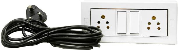 HI-PLASST MODULAR Extension Switch Board with 2 SWITCHES 2  Socket Extension Boards