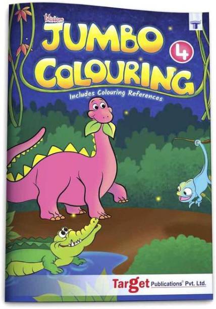 Blossom Jumbo Creative Colouring Book For Kids | 8 To 10 Years Old | Best Gift To Children For Drawing, Coloring And Painting With Colour Reference Guide | A3 Size